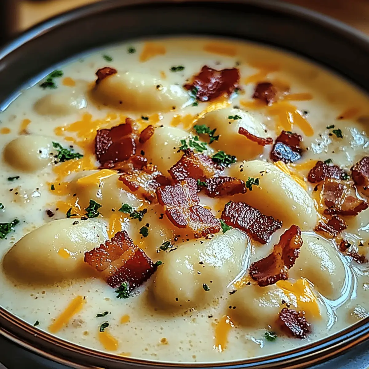 Bacon Cheddar Gnocchi Soup: Creamy Comfort in Every Bowl