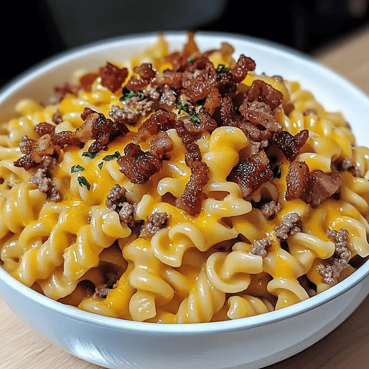 Bacon Cheeseburger Pasta ynjkre