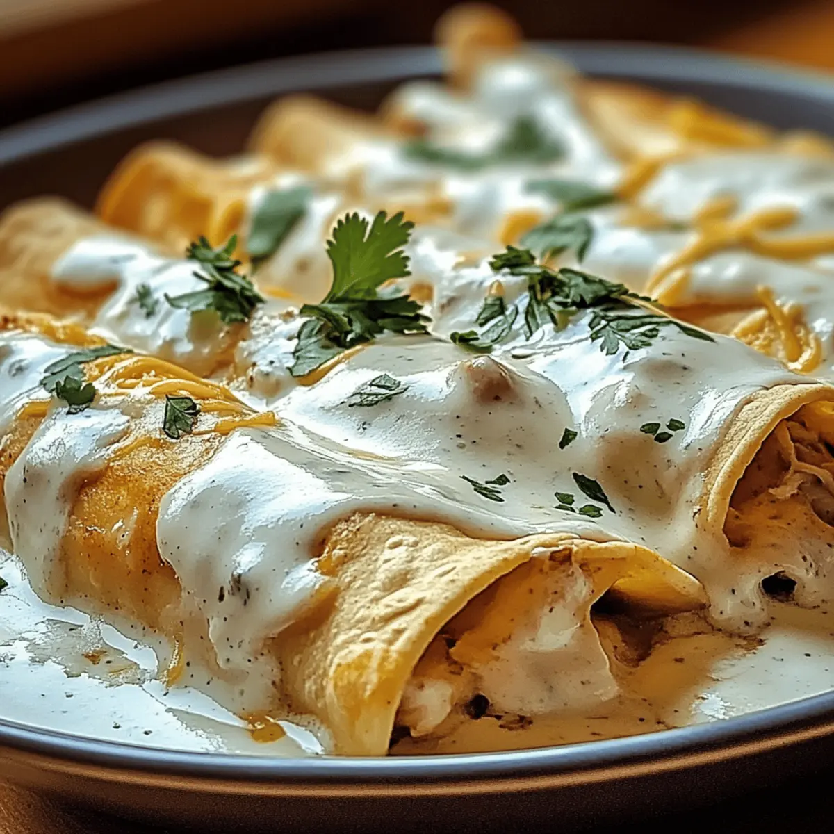 CHICKEN ENCHILADAS WITH SOUR CREAM WHITE SAUCE eusrdi