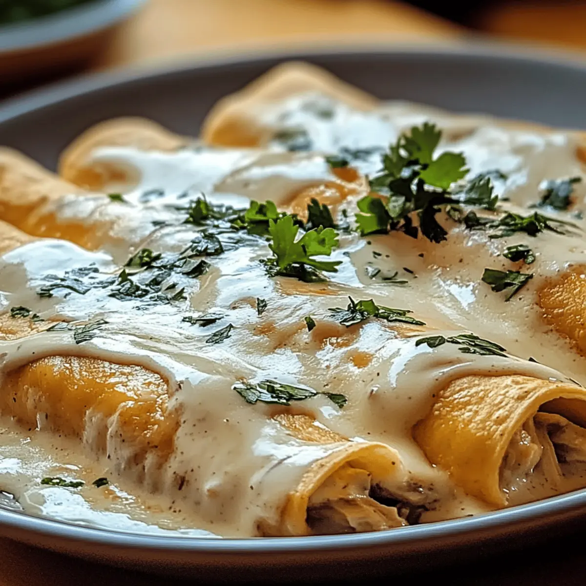 Creamy Chicken Enchiladas with Sour Cream White Sauce Recipe