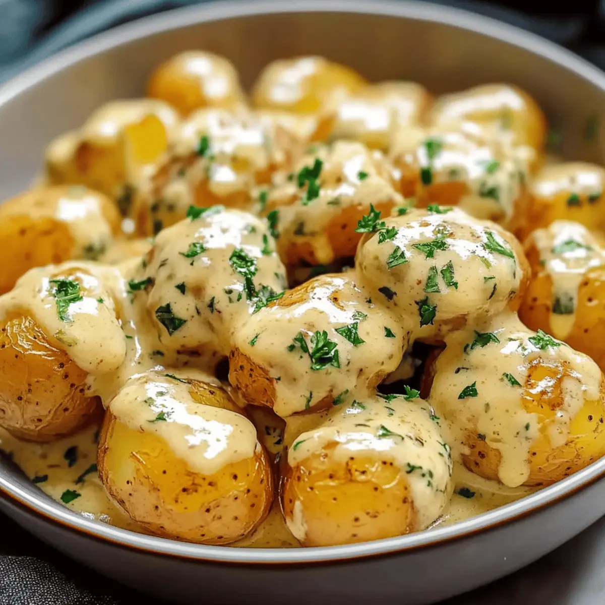 Creamy Garlic Sauce Baby Potatoes That Everyone Will Love