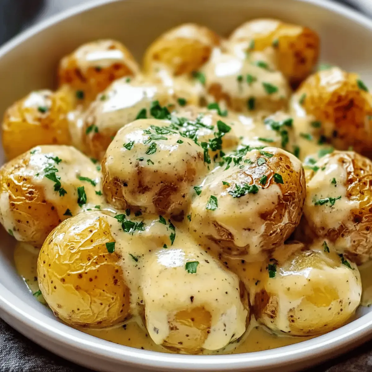 Creamy Garlic Sauce Baby Potatoes uq50z5