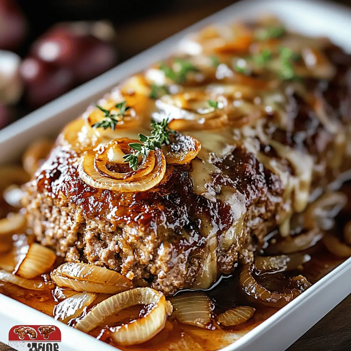 French Onions Meatloaf kruzte