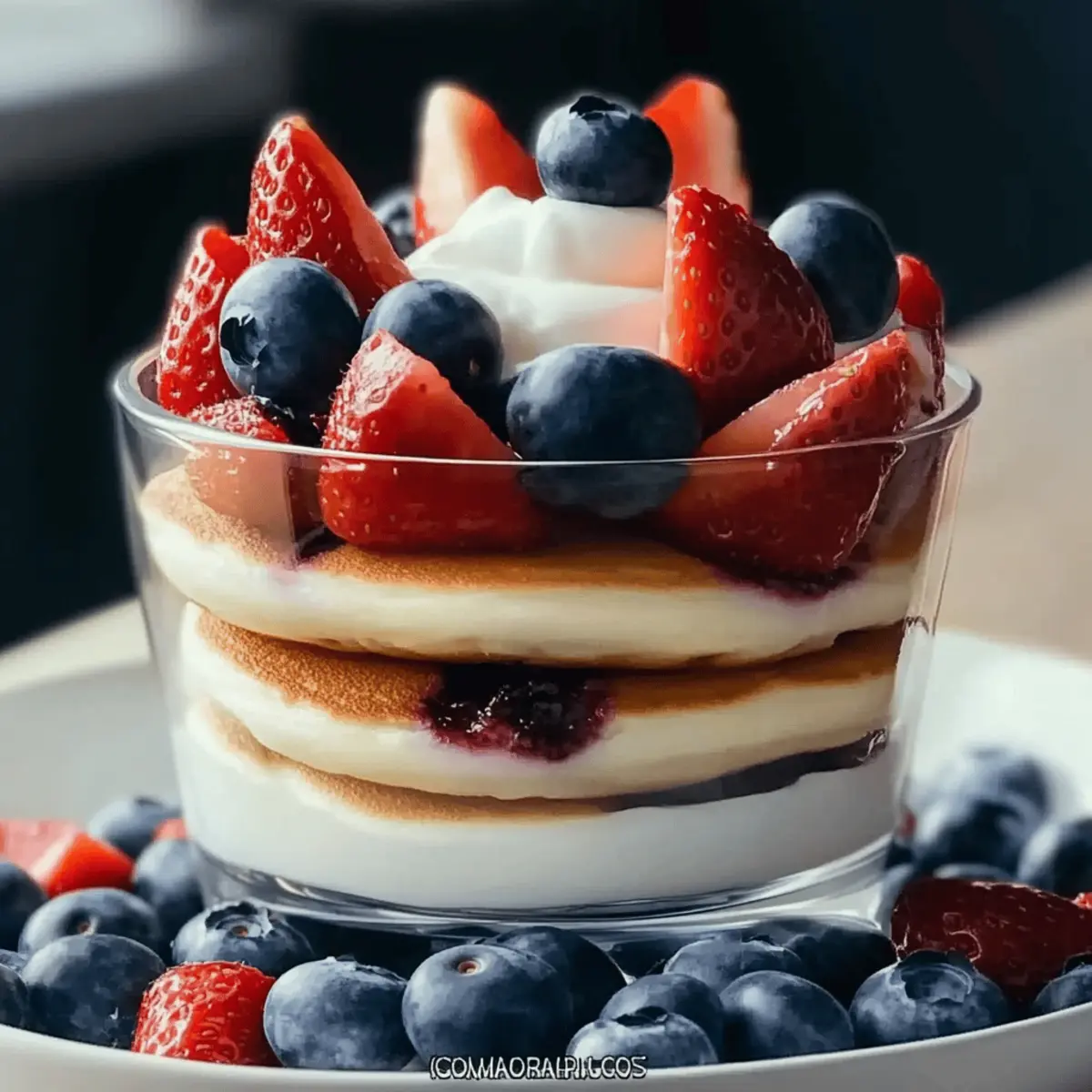 Greek Yogurt Parfait with Berries and Almonds blpgjt