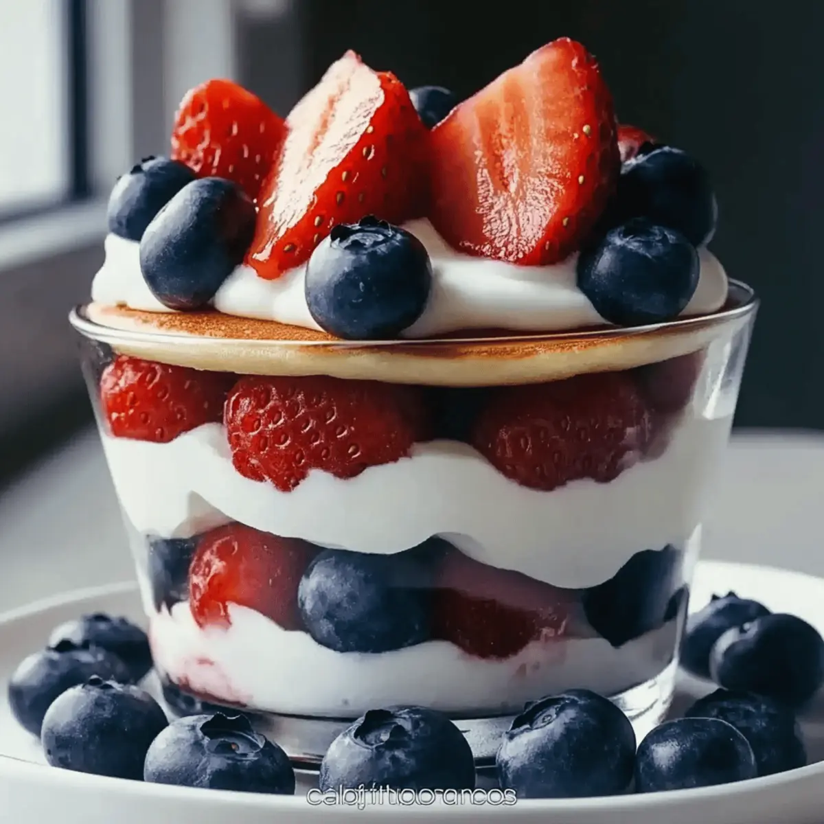 Greek Yogurt Parfait with Berries and Almonds rom4kd