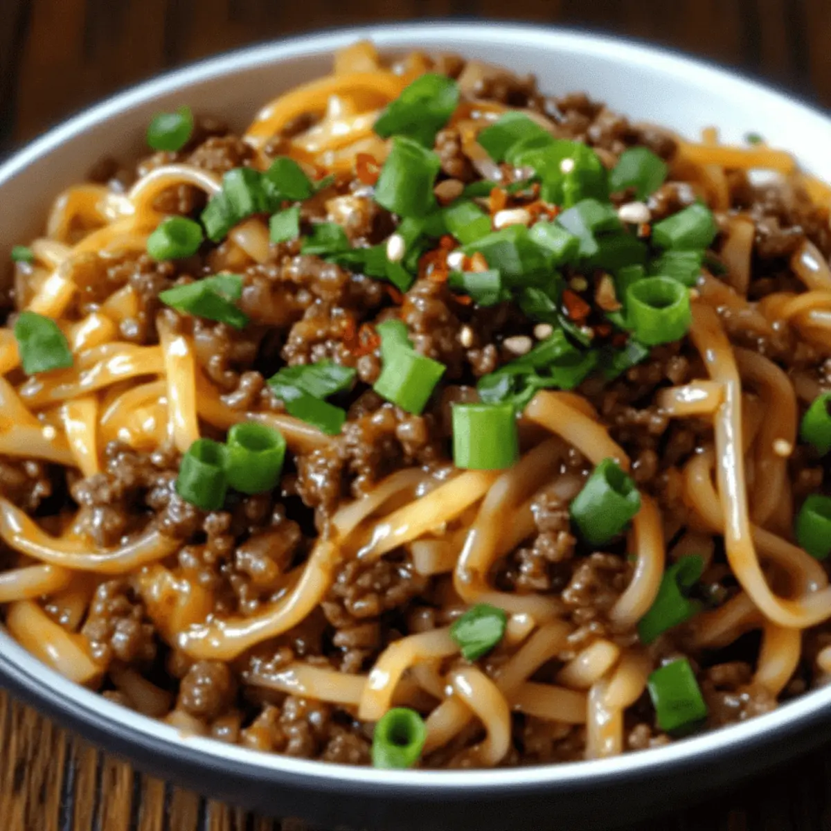 Mongolian Ground Beef Noodles sektzy