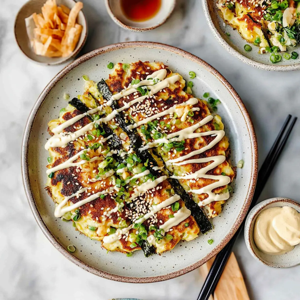 Savor the Flavors of Easy Vegetarian Okonomiyaki Delight