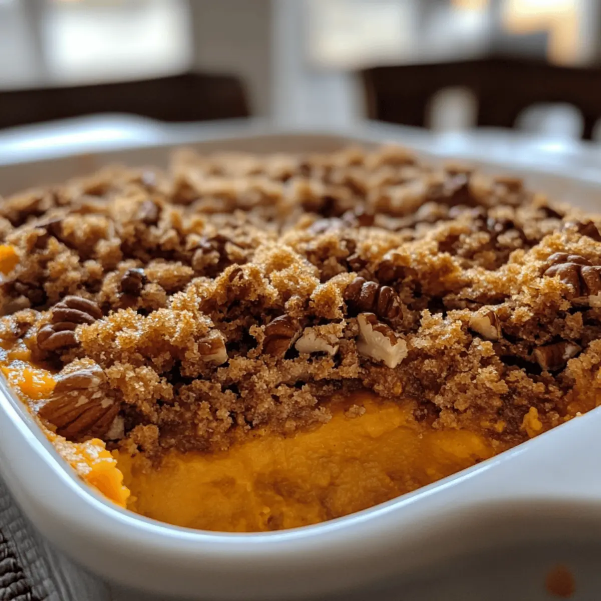 Irresistible Potato Casserole with Pecan Topping Delight