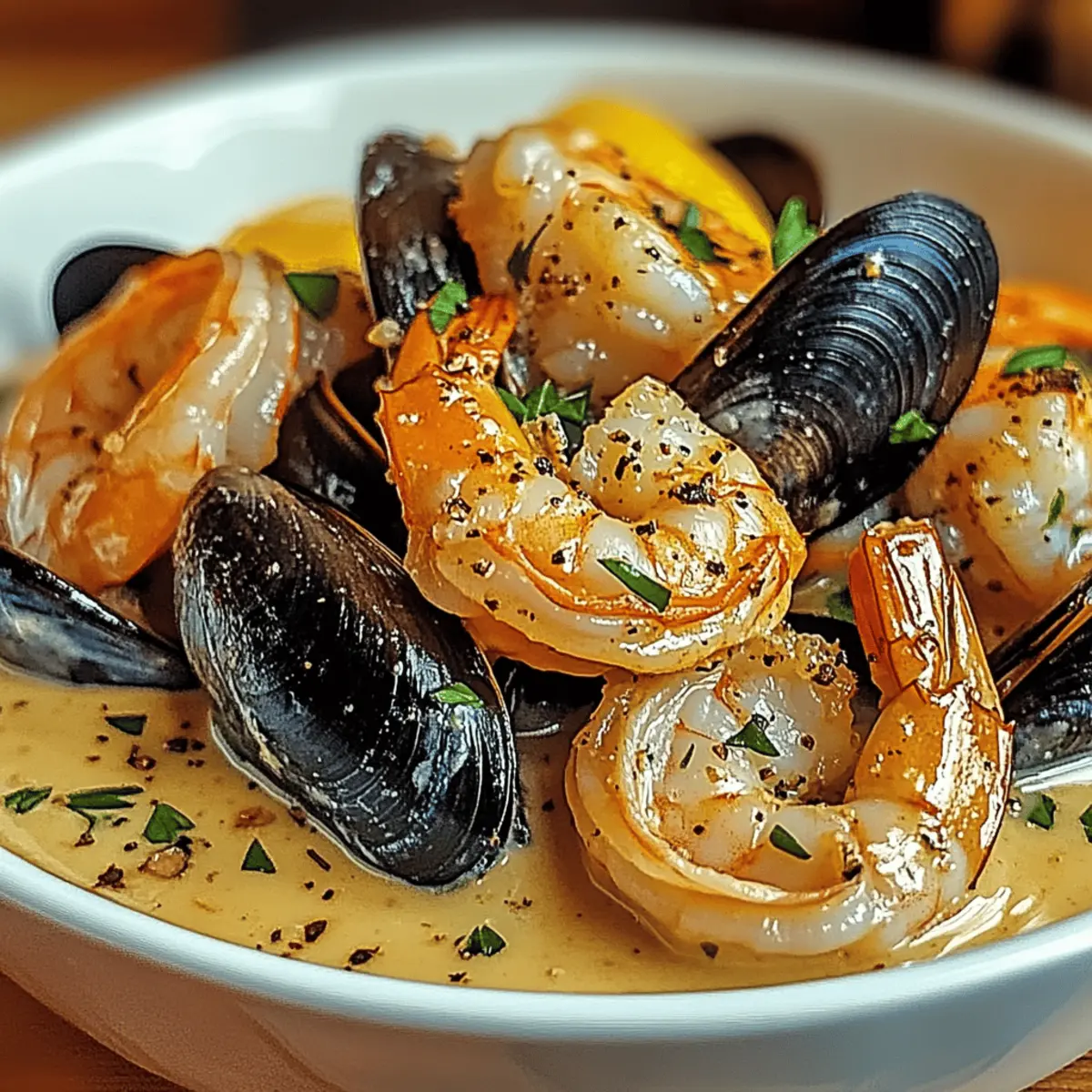Shrimp and Mussels in Creamy Garlic Sauce mjsca4