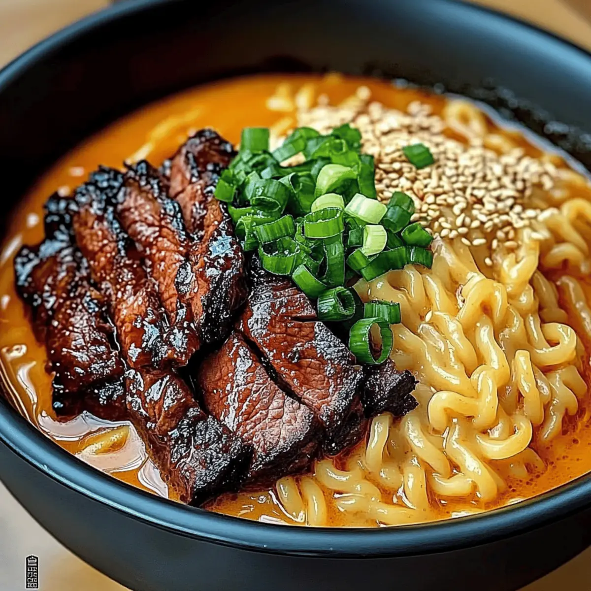 Spicy Korean Ramen with Grilled Beef Creamy Sauce savh5d
