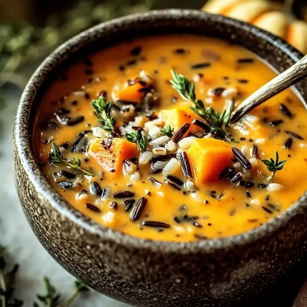 Vegan Pumpkin Wild Rice Soup lzirt6