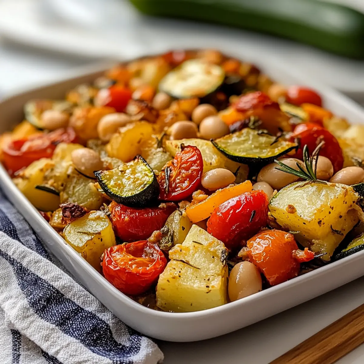 Rustic Roasted Vegetable Bake with Cannellini Beans Bliss