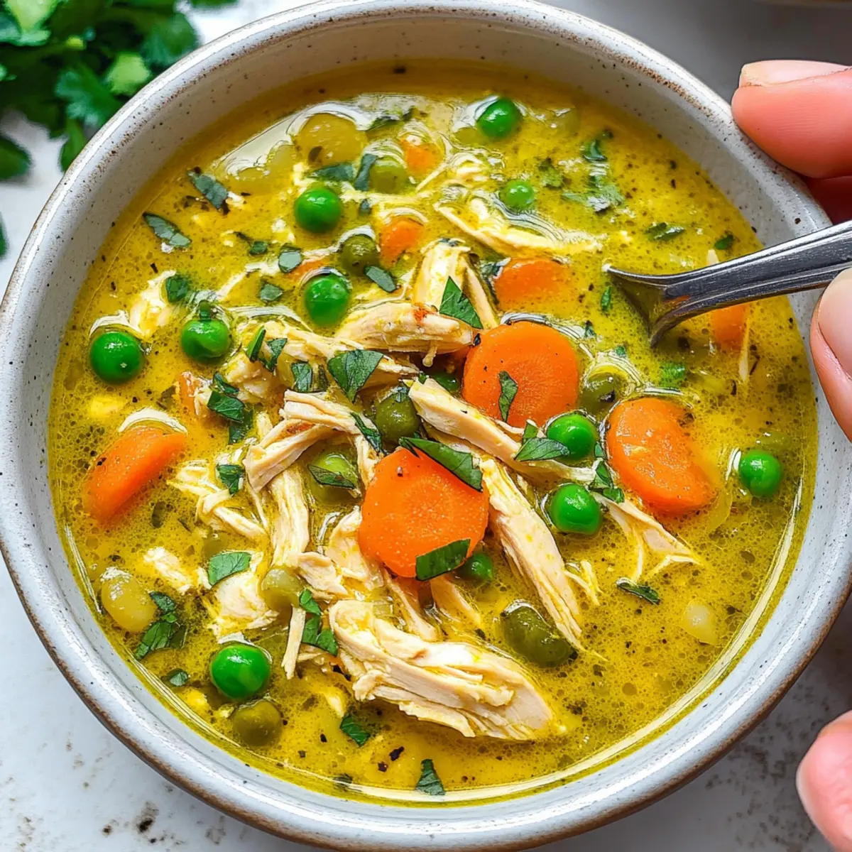 Warm and Nourishing Anti Inflammatory Turmeric Chicken Soup