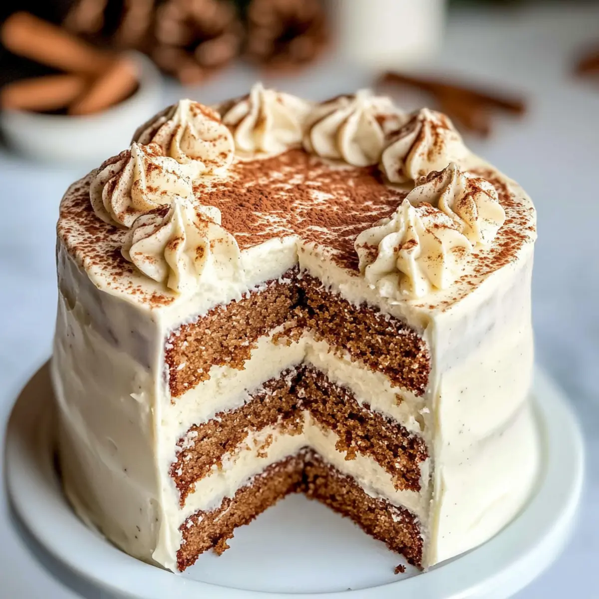 Best Christmas Spice Cake with Eggnog Buttercream Bliss
