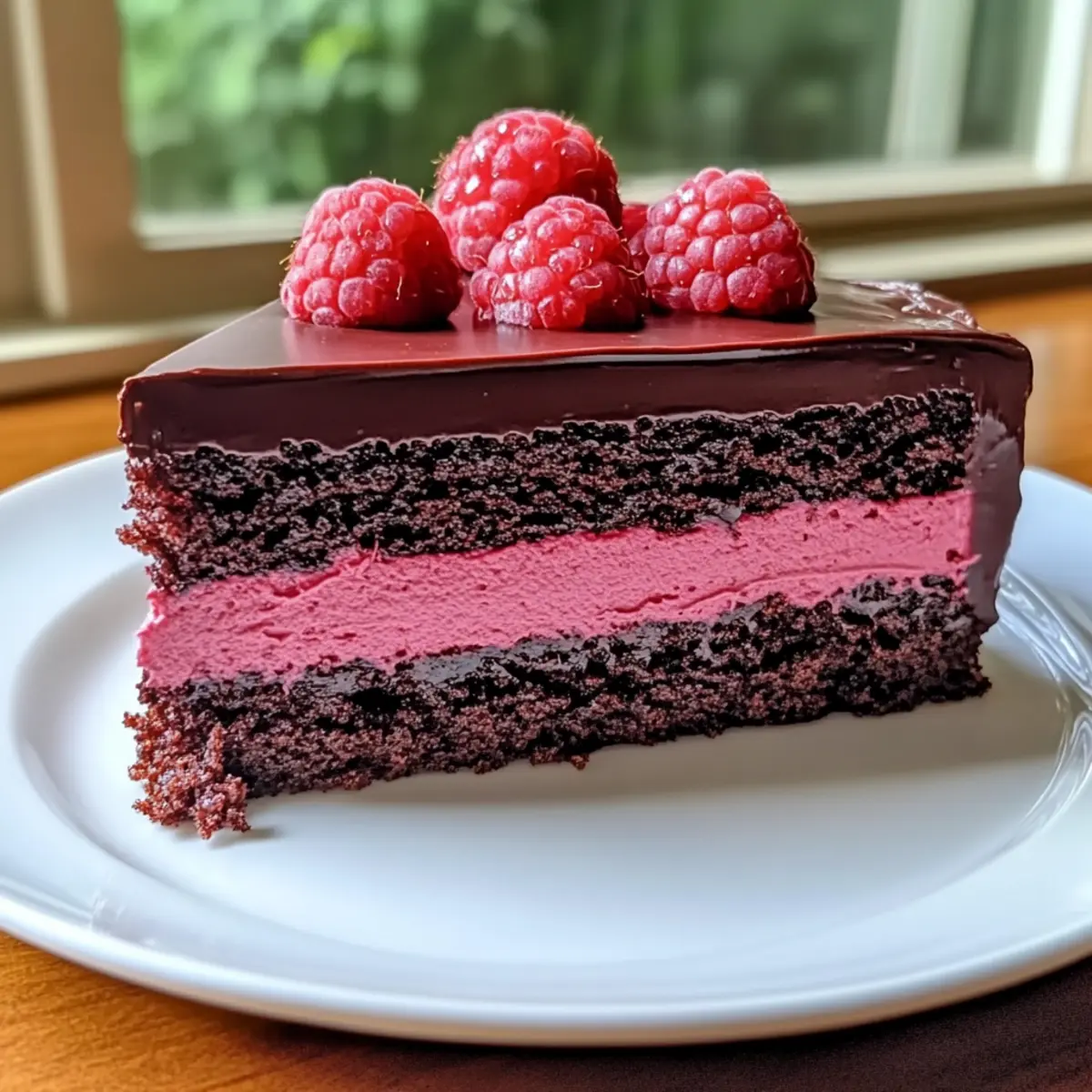 Irresistible Dark Chocolate Raspberry Mousse Cake Delight