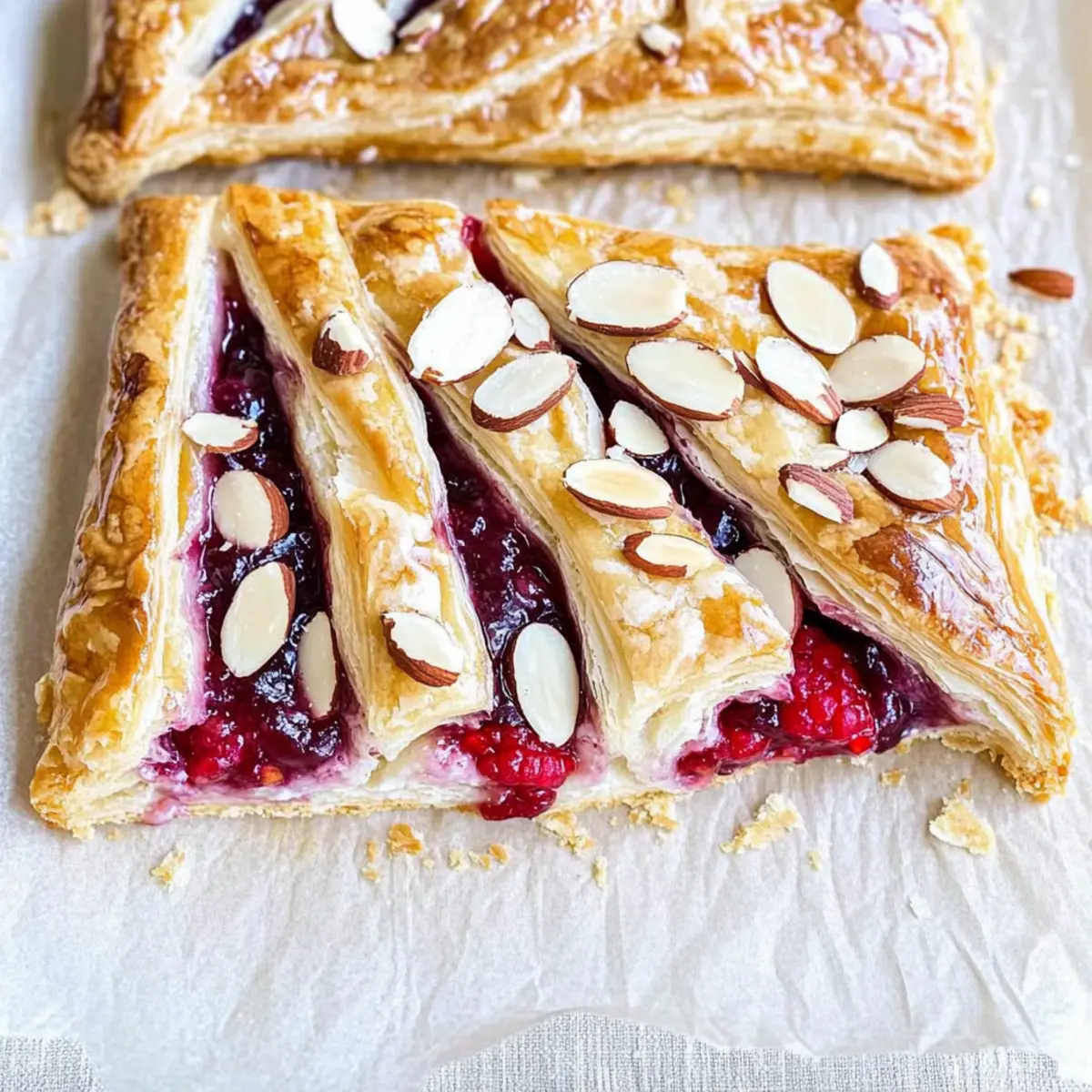 Raspberry Almond Puff Pastry Danish for Effortless Elegance
