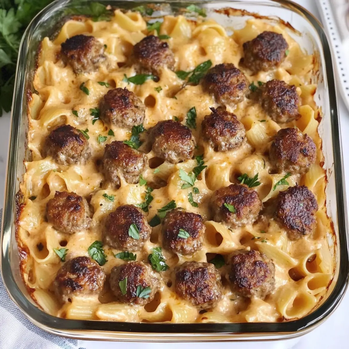 Comforting Swedish Meatball Pasta Bake for Cozy Nights