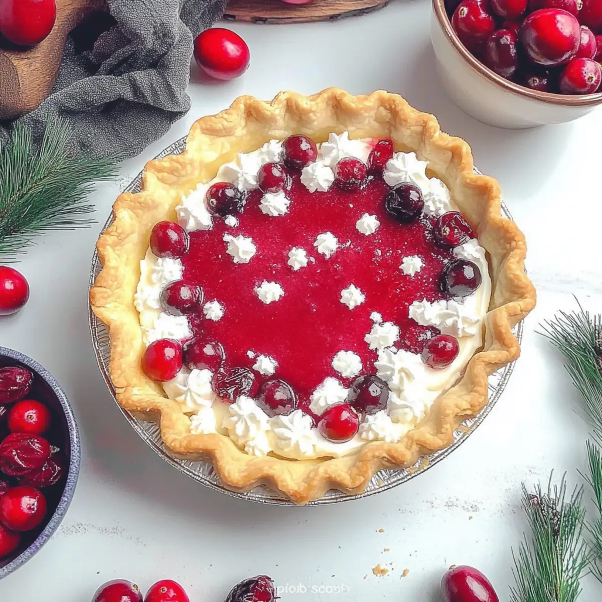 Decadent Cranberry Custard Pie for Your Holiday Table