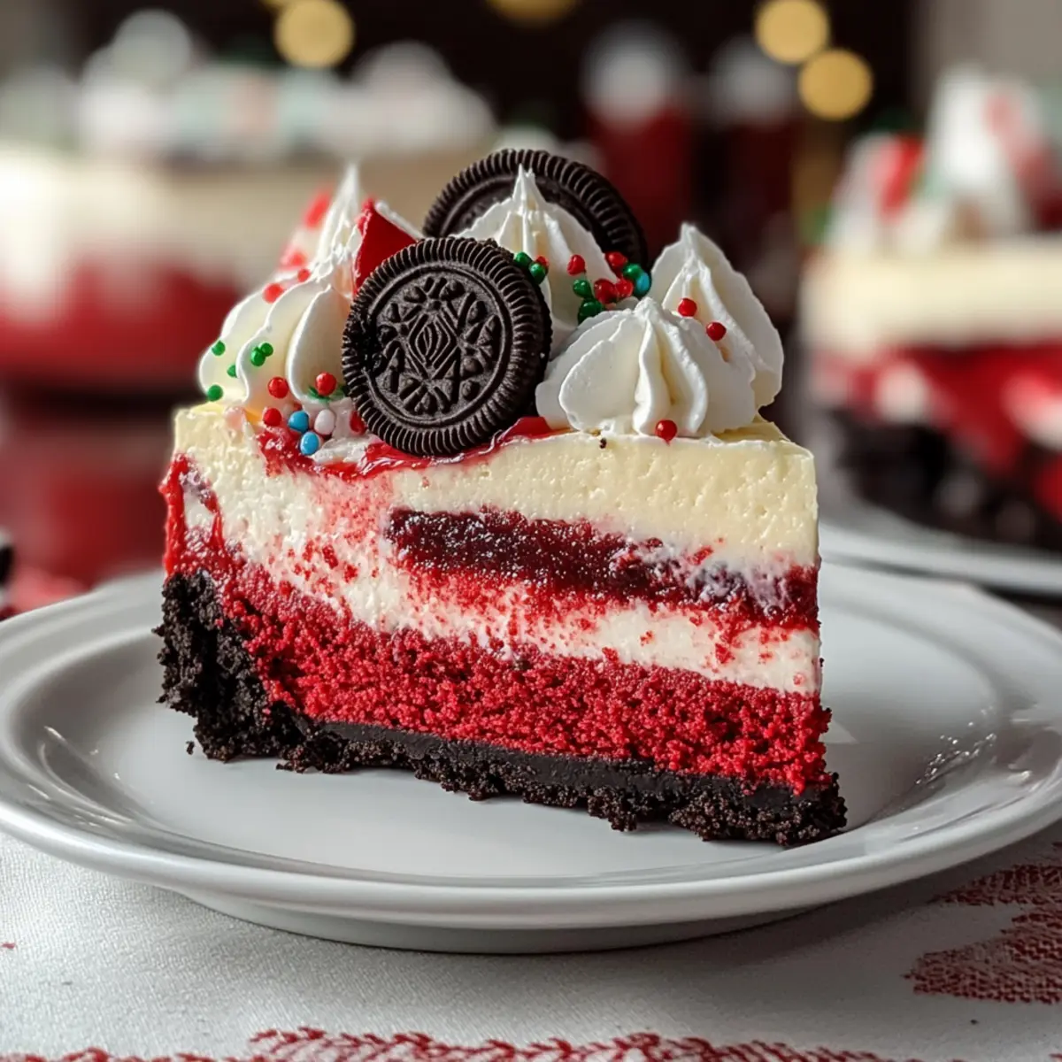 Irresistible Christmas Red Velvet Cheesecake to Brighten Your Holidays