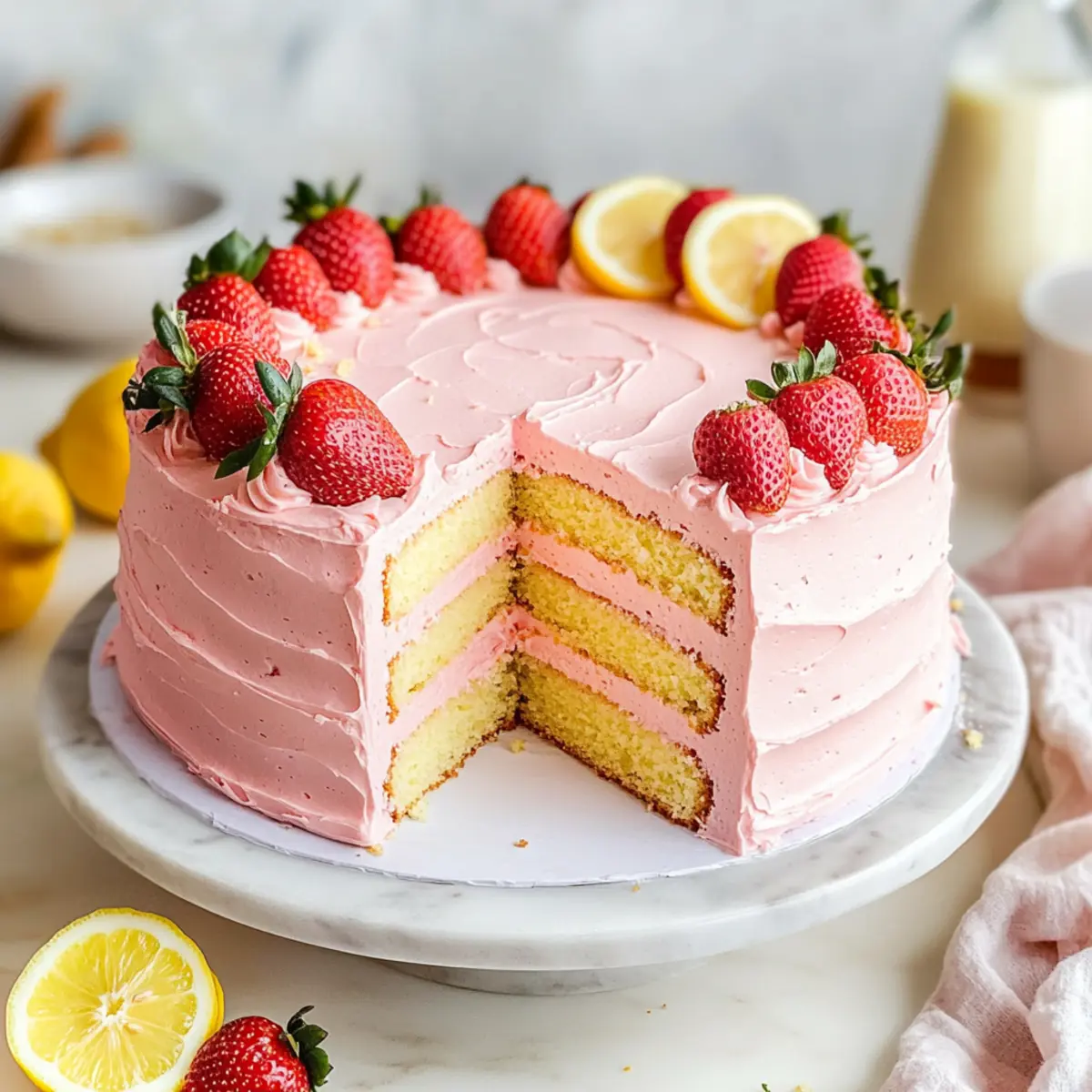 Deliciously Moist Strawberry Lemon Cake for Every Celebration