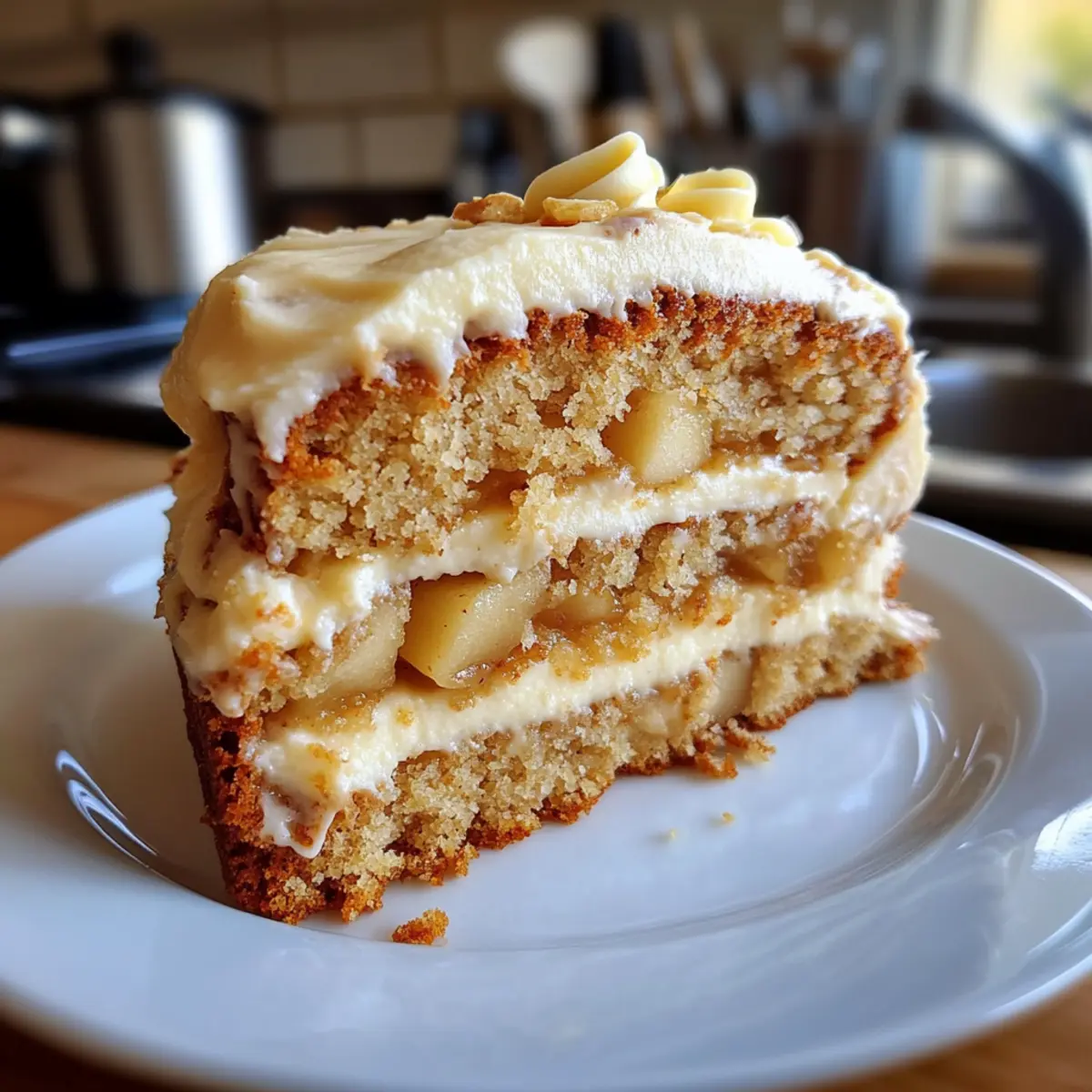 Moist Fresh Apple Cake with Cream Cheese Frosting Delight