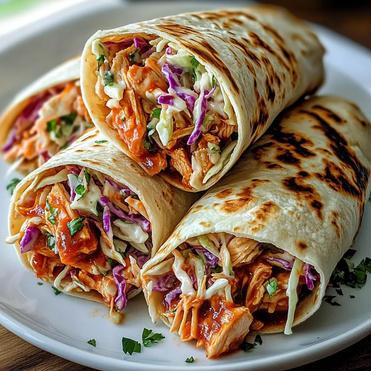 BBQ Chicken Coleslaw Wraps for a Flavor-Packed Lunch