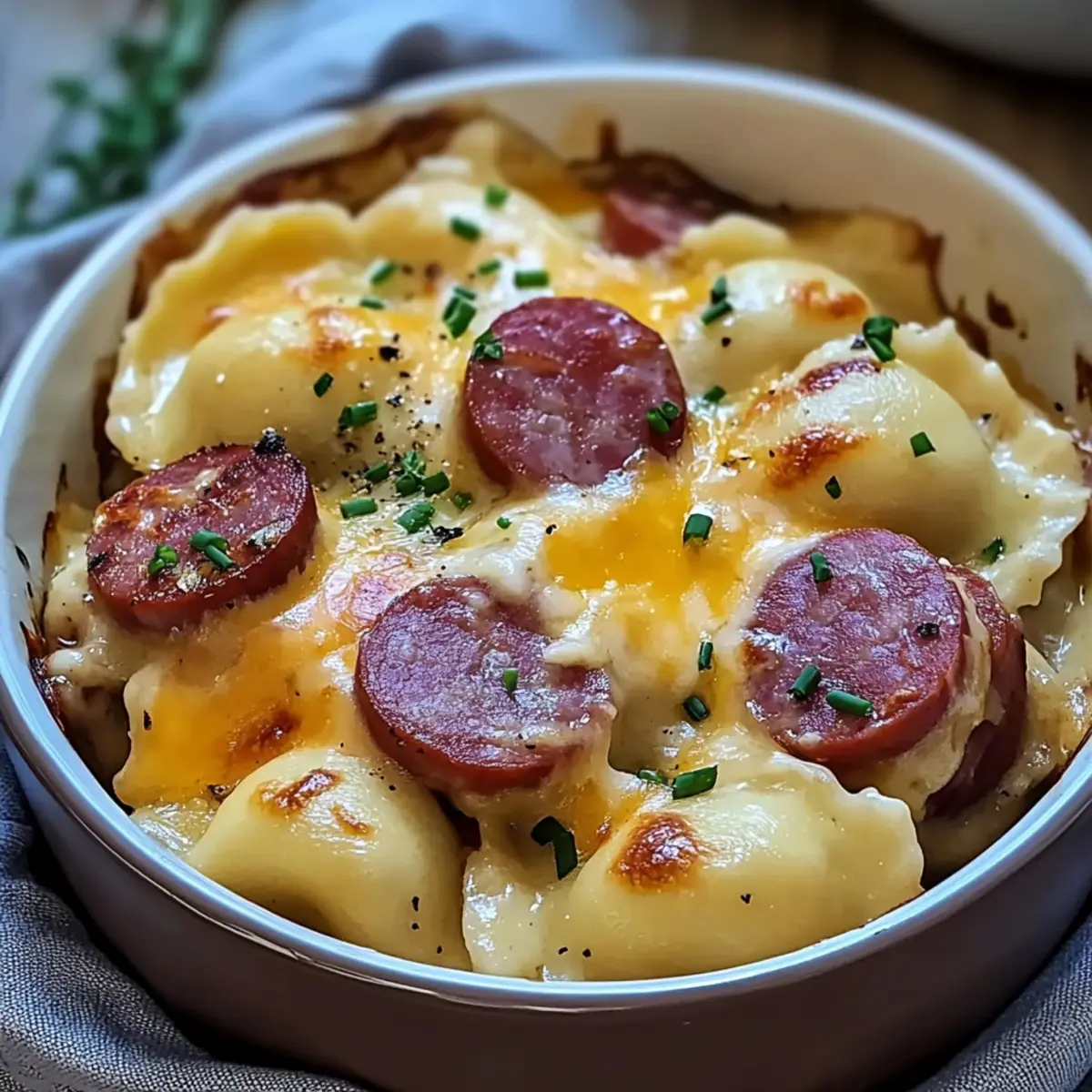 Crockpot Pierogi Casserole with Kielbasa for Cozy Nights