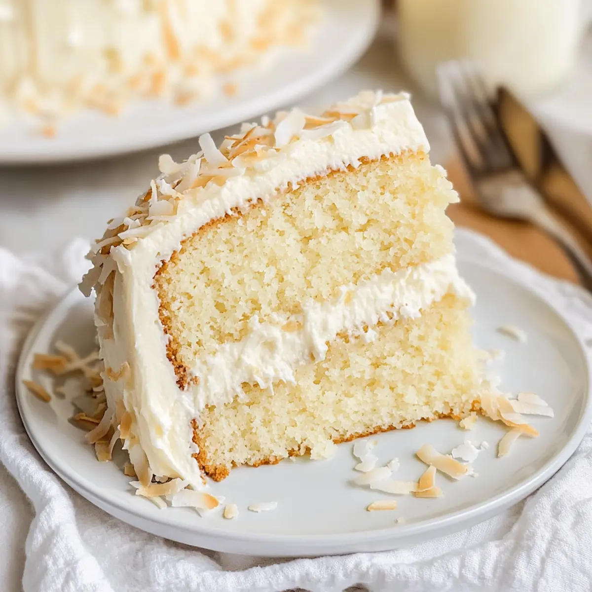 Irresistible Coconut Cake with Creamy Frosting Delight