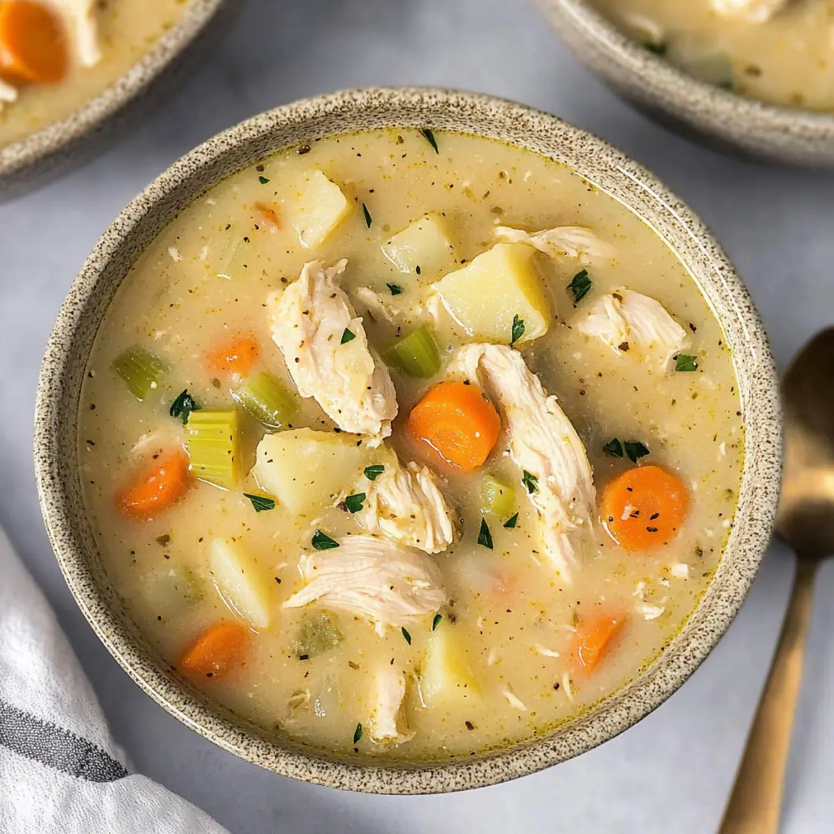 Creamy Chicken Pot Pie Soup That's Dairy-Free and Delicious