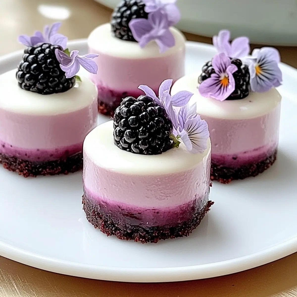 Irresistible Mini Blackberry Mousse Cakes for Sweet Moments