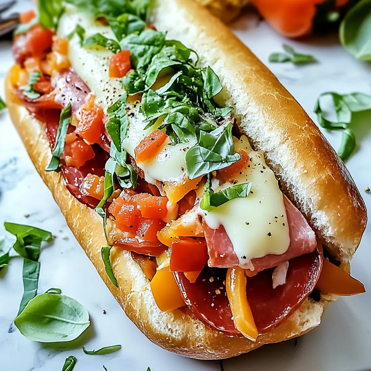 Irresistibly Cheesy Baked Italian Grinder Sandwiches