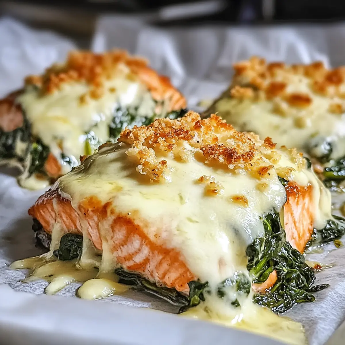 Baked Salmon with Spinach and Mozzarella Bliss in 40 Minutes