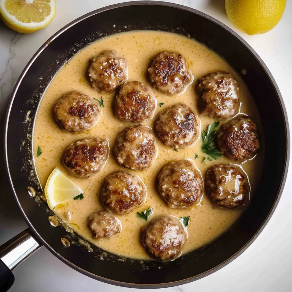 Savory Meatballs in Lemon Sauce for a Zesty Dinner Delight