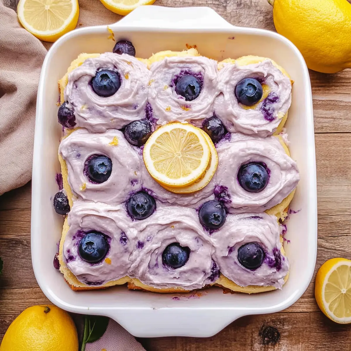 Lemon Blueberry Rolls: Fluffy Bliss with Creamy Frosting