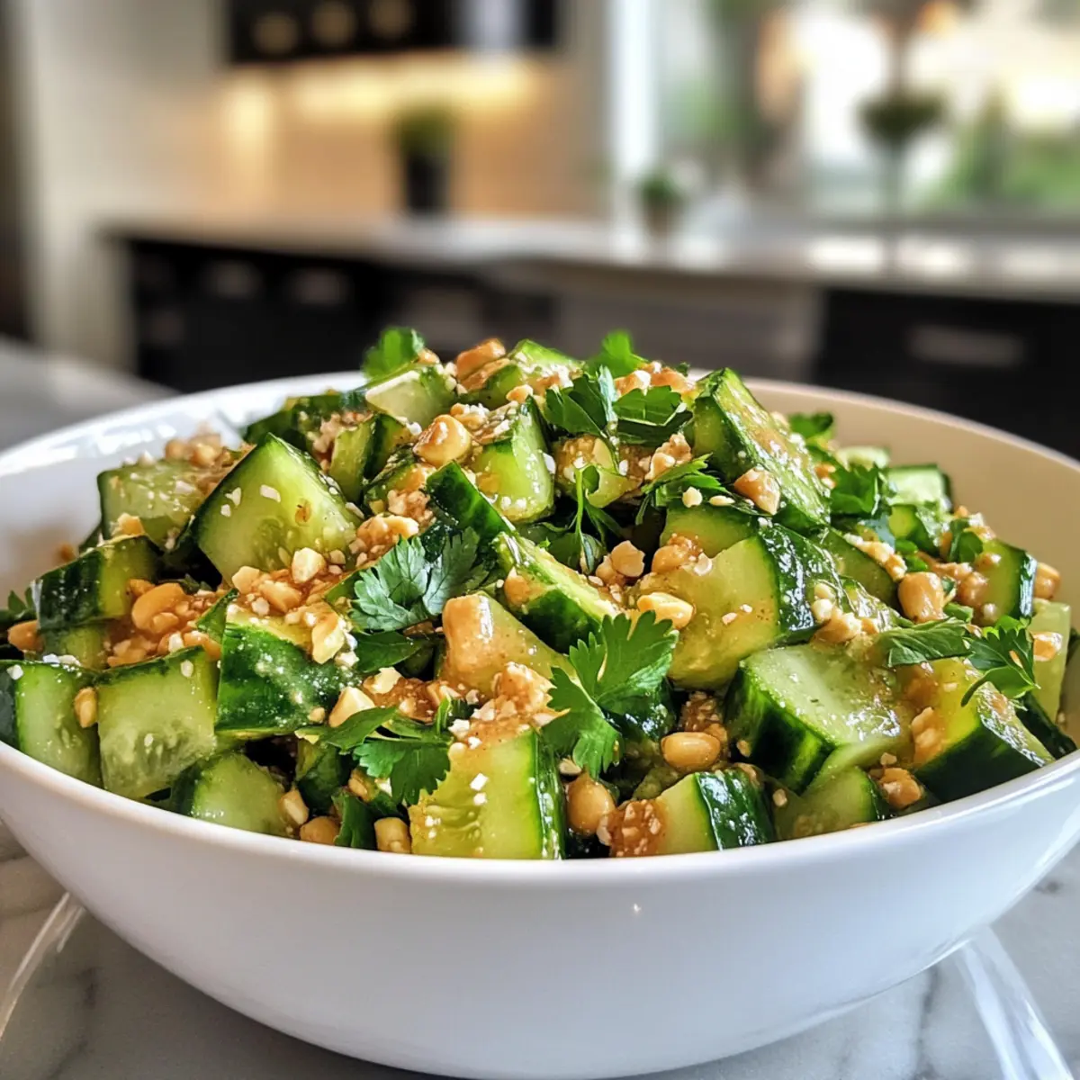 Cucumber Peanut Butter Salad for a Refreshing Summer Crunch
