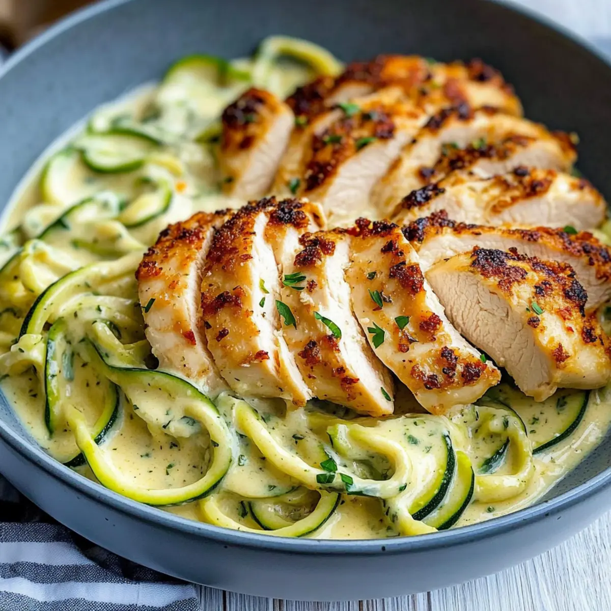 Delicious Zucchini Noodle Chicken Alfredo for Guilt-Free Indulgence