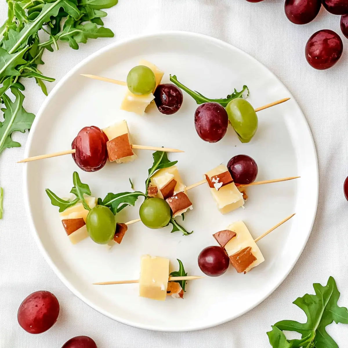 Cheese and Grape Skewers: Quick, Vibrant Appetizer Delight