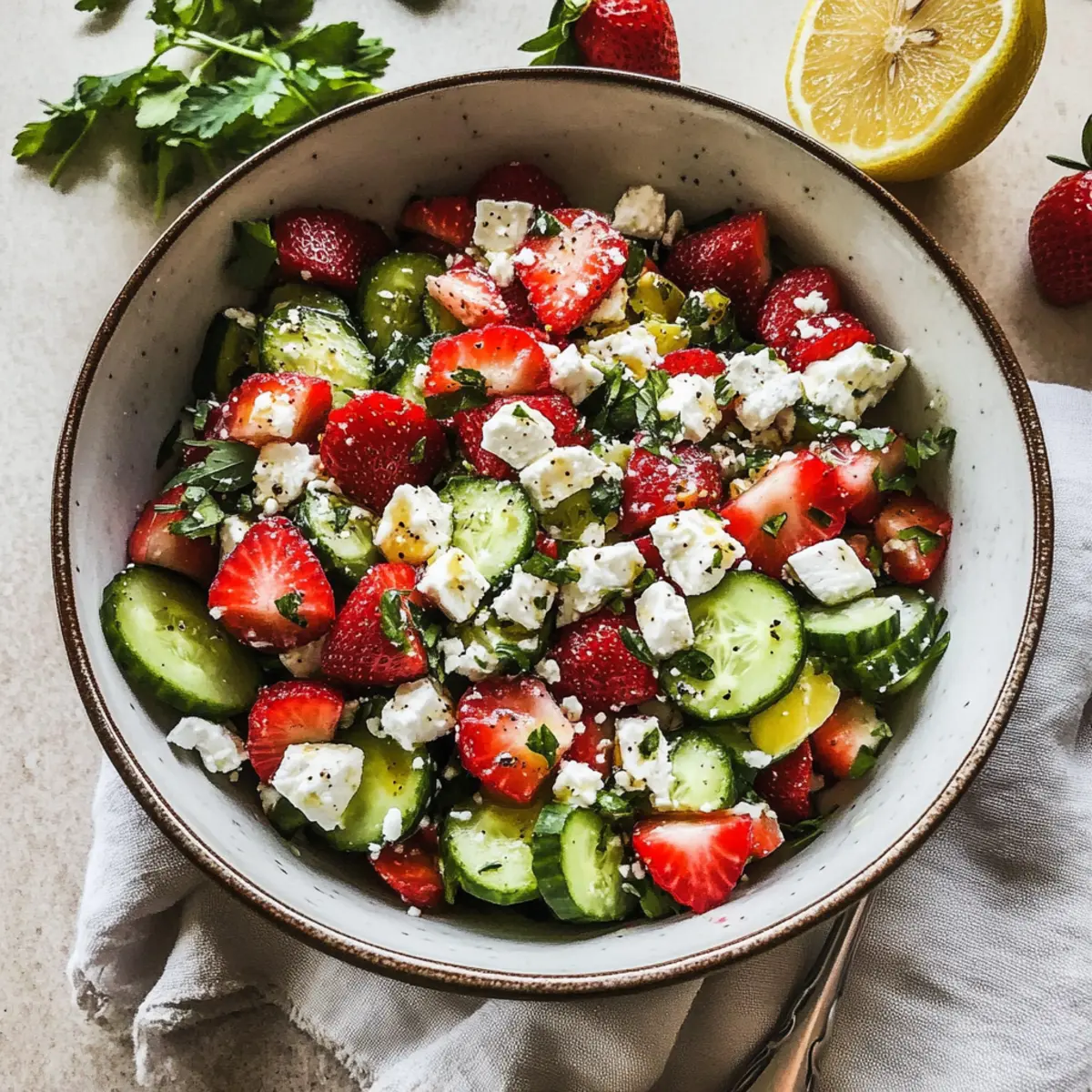 Refreshing Strawberry Cucumber Salad That's Easy and Healthy
