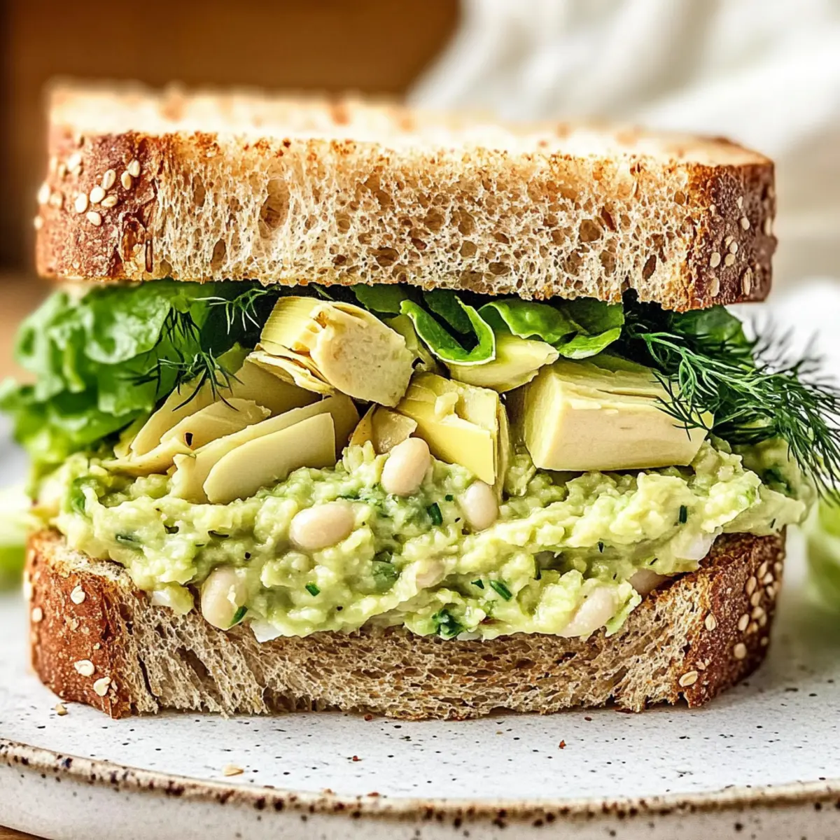 High Protein Avocado White Bean Sandwich for Quick Lunches