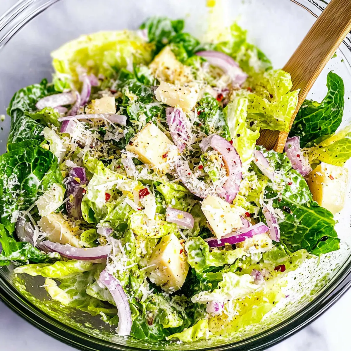 Lemon Parmesan Lettuce Salad for a Zesty, Creamy Boost