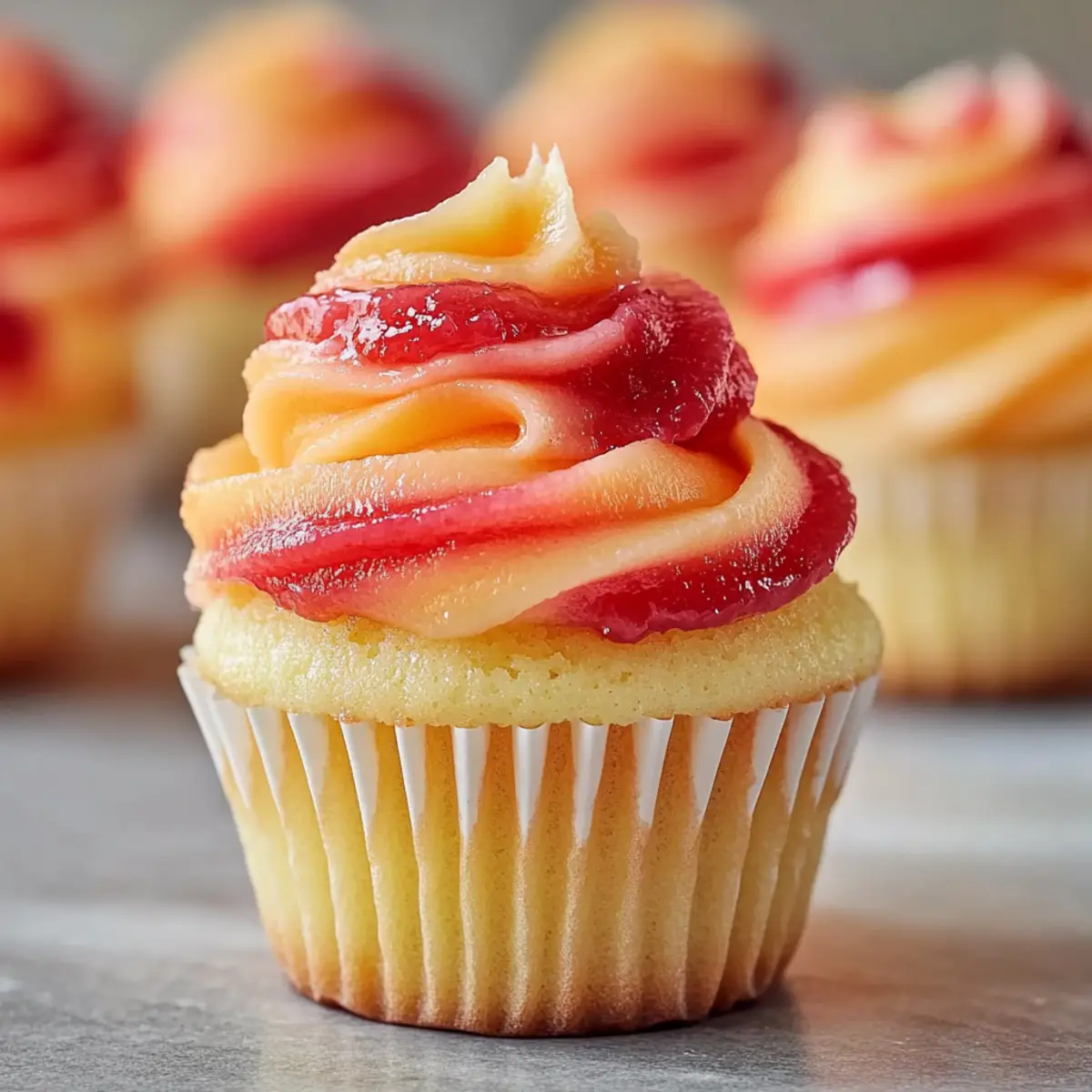 Mango Strawberry Sunset Cupcakes: A Tropical Flavor Escape