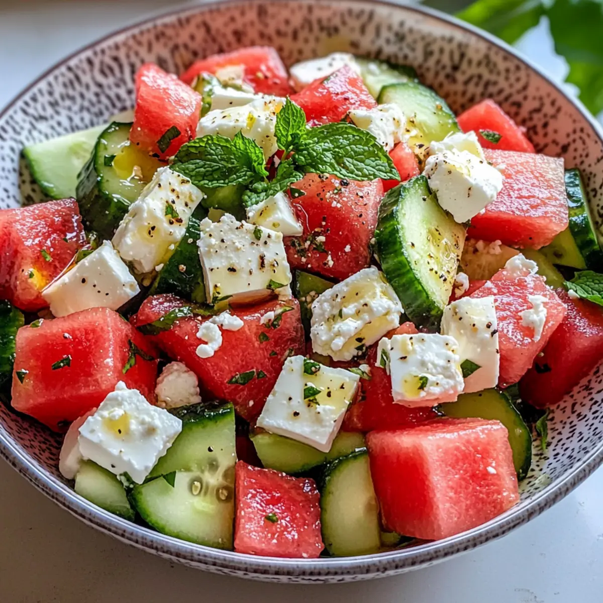 SIMPLE Watermelon Cucumber Feta Salad for a Refreshing Summer
