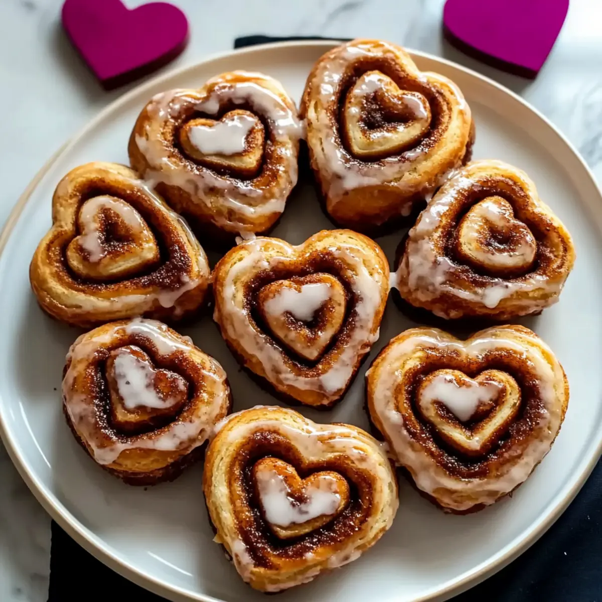 Irresistibly Fluffy Valentine Heart Shaped Cinnamon Rolls