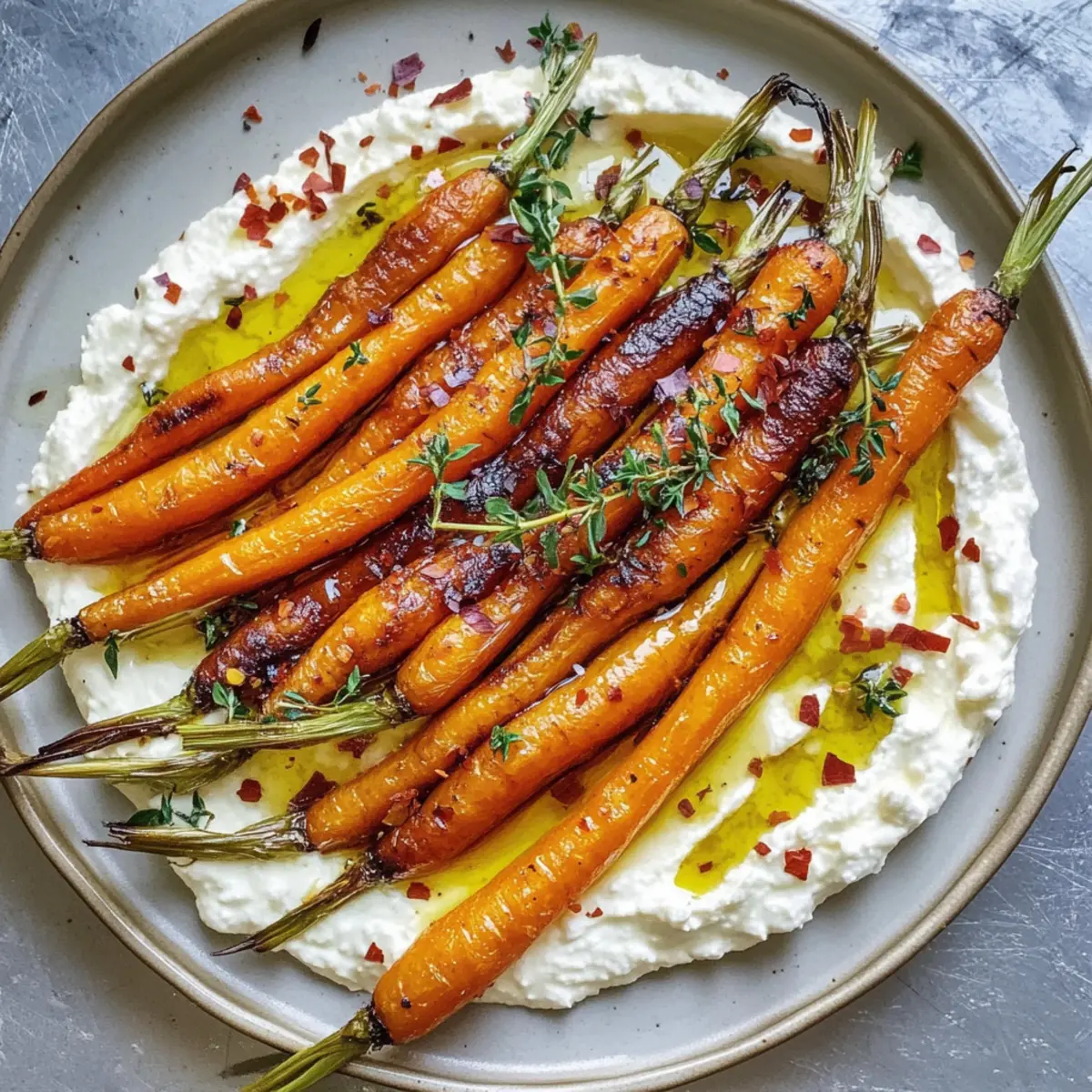 Roasted Carrots with Whipped Ricotta and Hot Honey Bliss