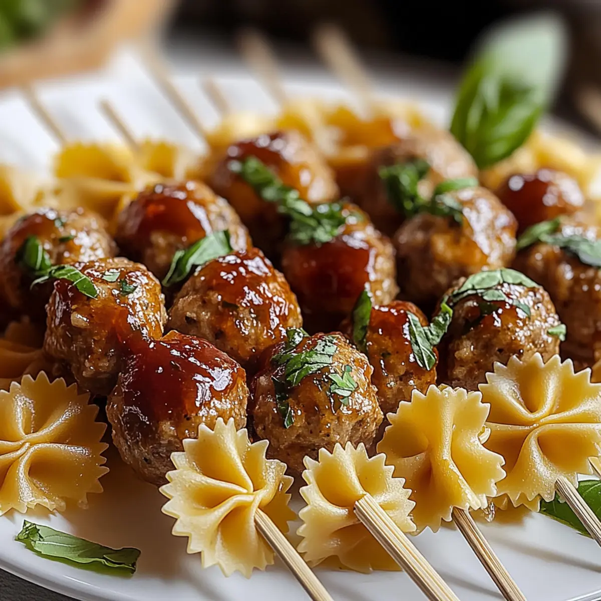 Bowtie Pasta & Meatball Skewers: Fun Dinner All Ages Will Love