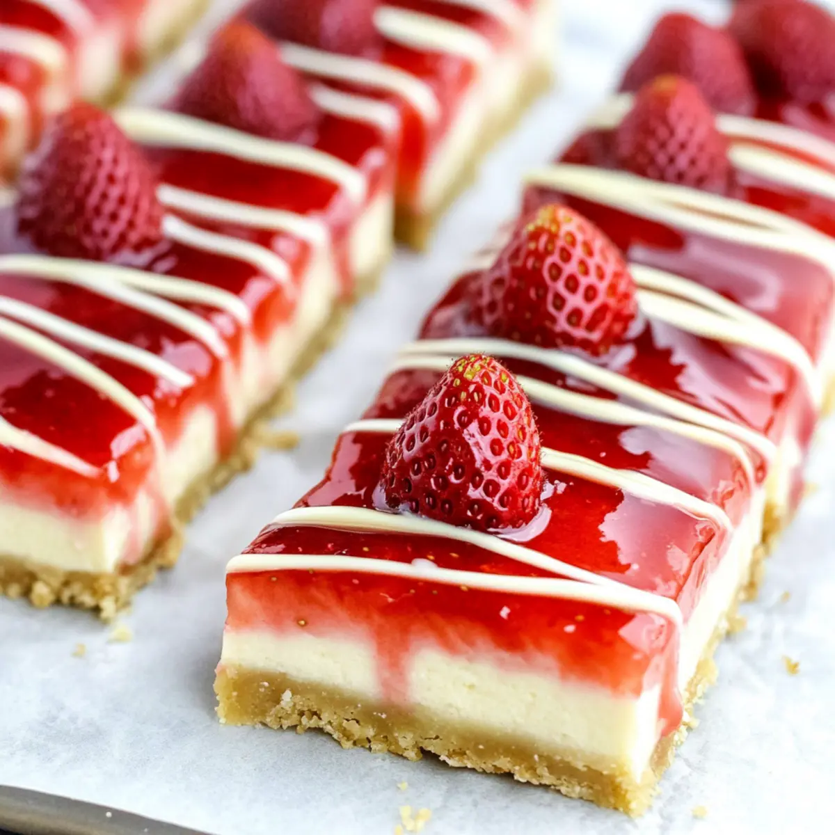 Creamy Philadelphia Cheesecake Bars with Fresh Strawberry Bliss