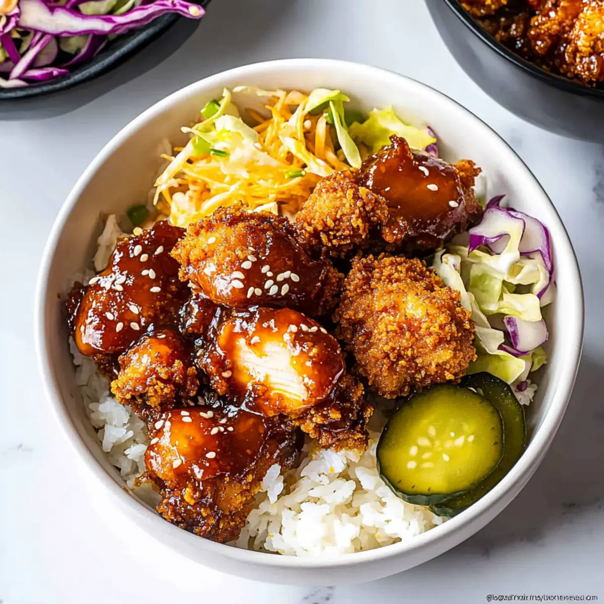 Crispy Hot Honey Chicken Bowls for Sweet and Spicy Cravings