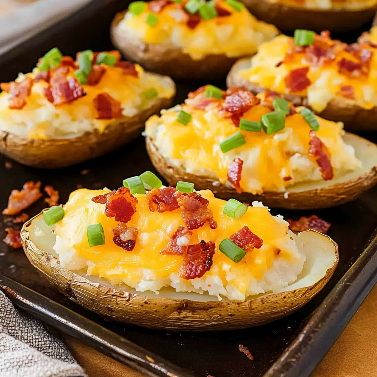 Irresistible Twice Baked Potatoes Loaded with Cheddar and Bacon