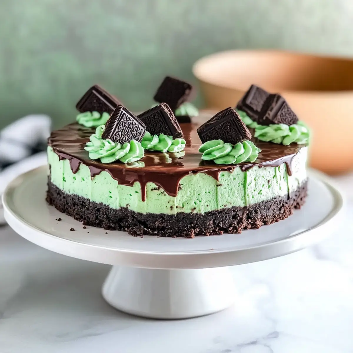 Creamy Mint Chocolate Cheesecake for Festive Indulgence