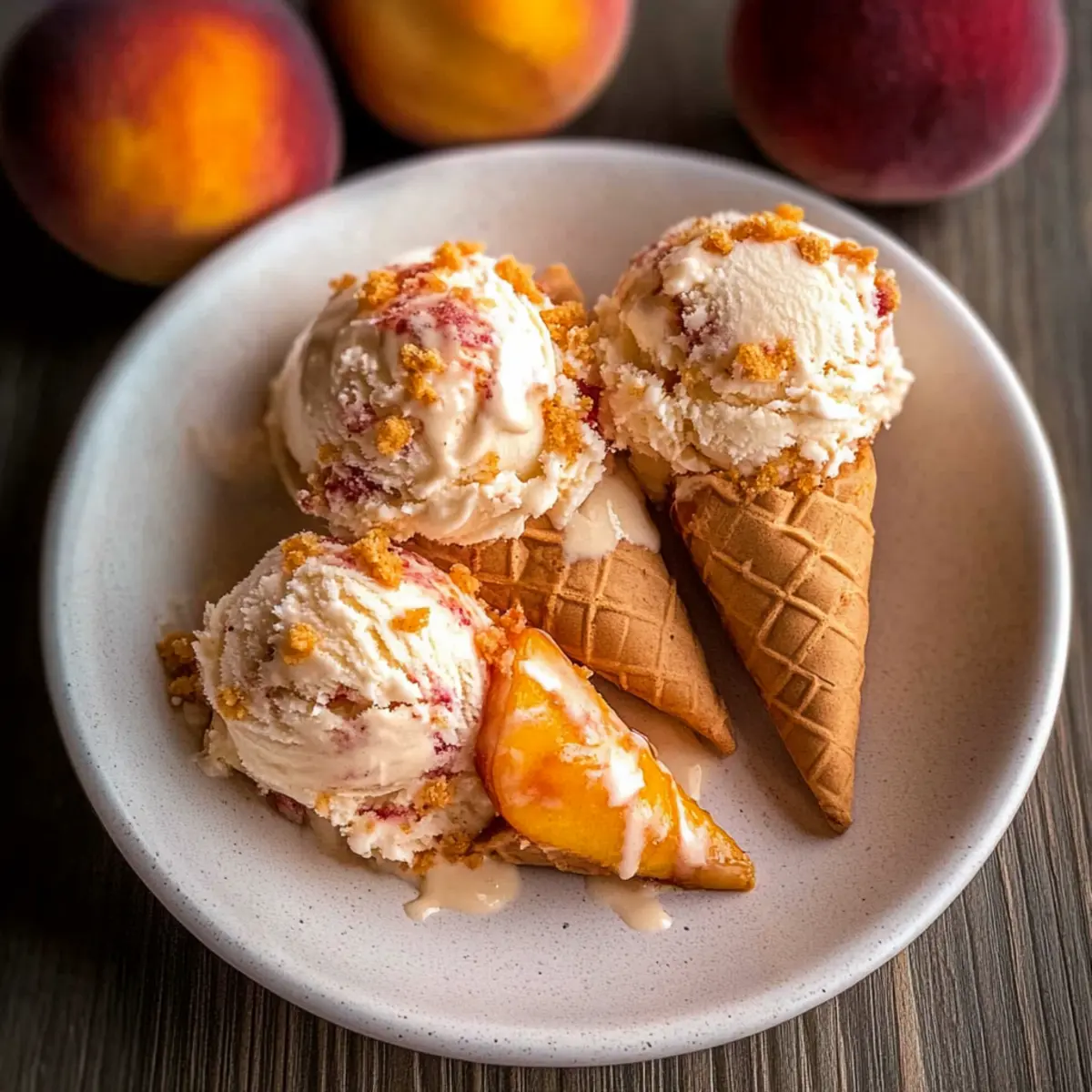 Indulge in Homemade Peach Cobbler Ice Cream Bliss